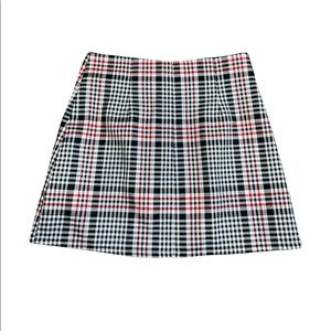 checkered mini skirt